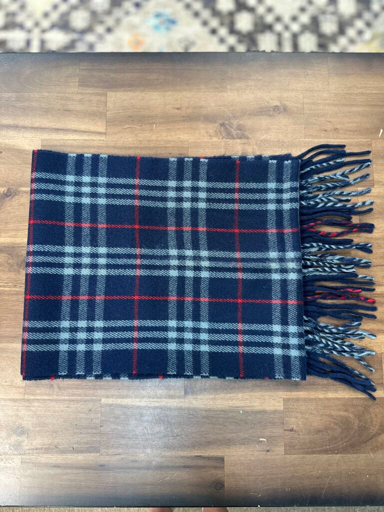 Burberry 100% Lambswool Scarf Navy