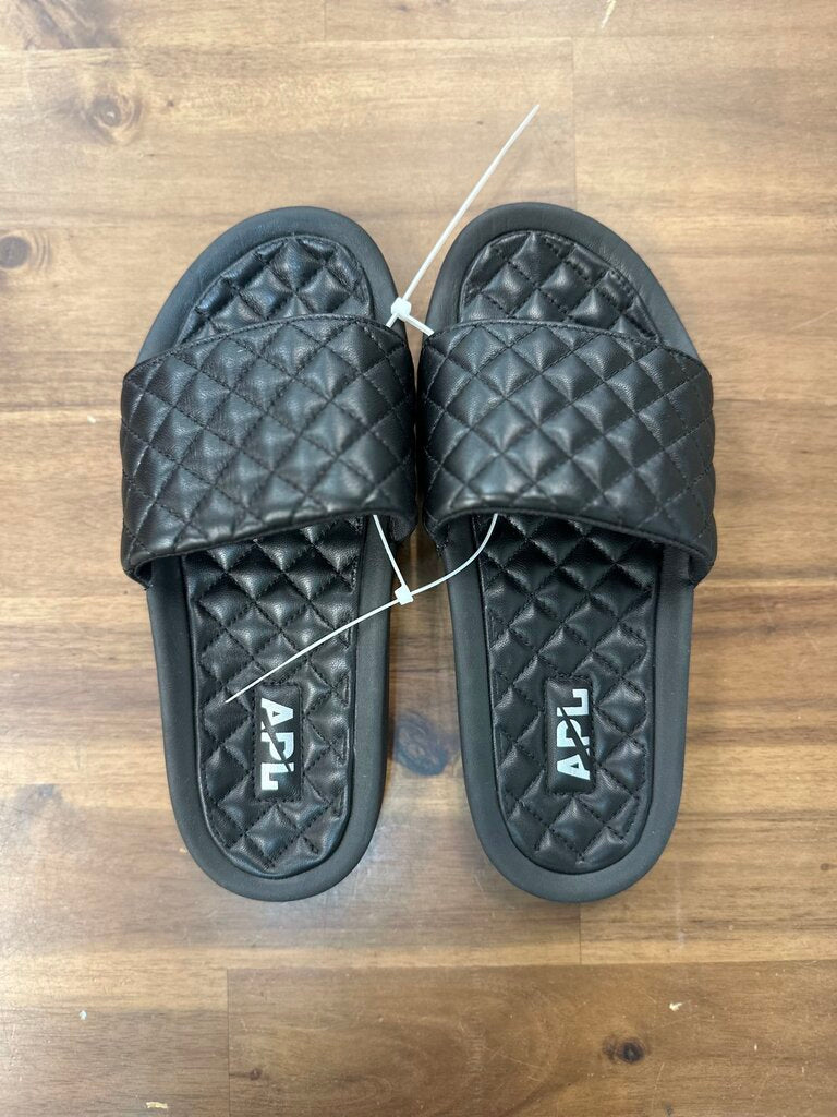 APL Black Quilted Slides 6.0