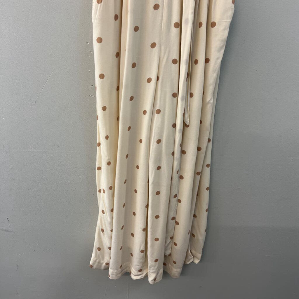 American Eagle Cream/ Brown Polka Dot Jumpsuit 6