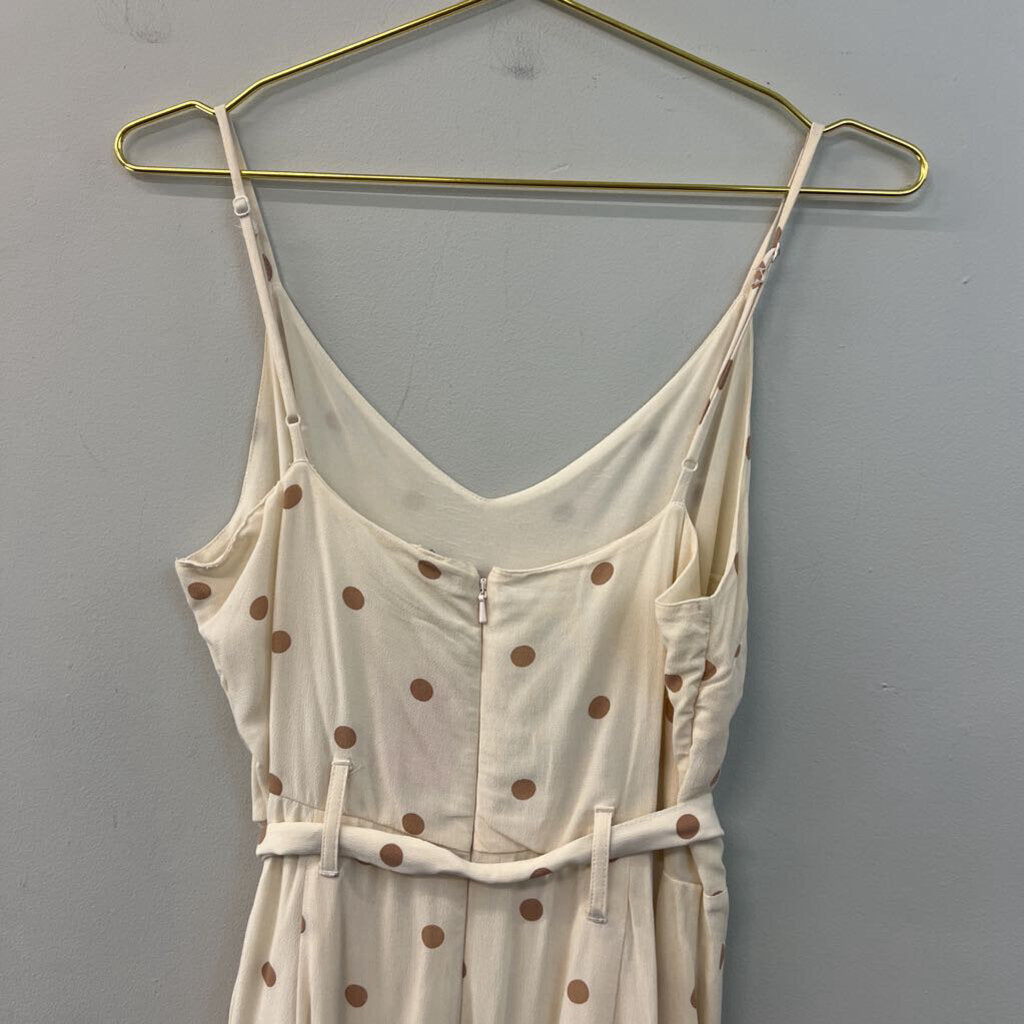 American Eagle Cream/ Brown Polka Dot Jumpsuit 6