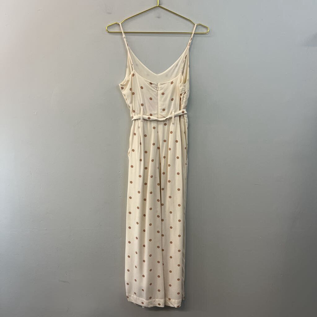 American Eagle Cream/ Brown Polka Dot Jumpsuit 6