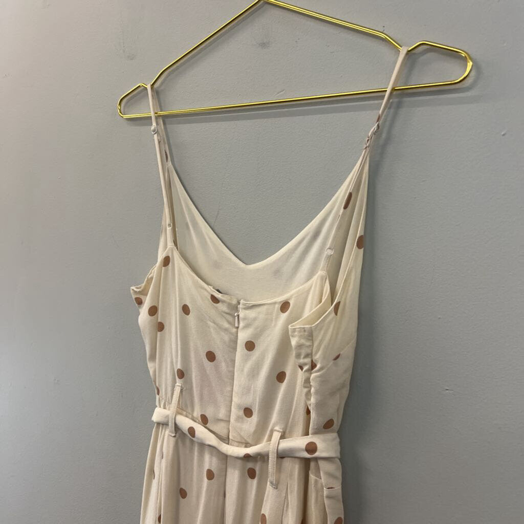 American Eagle Cream/ Brown Polka Dot Jumpsuit 6