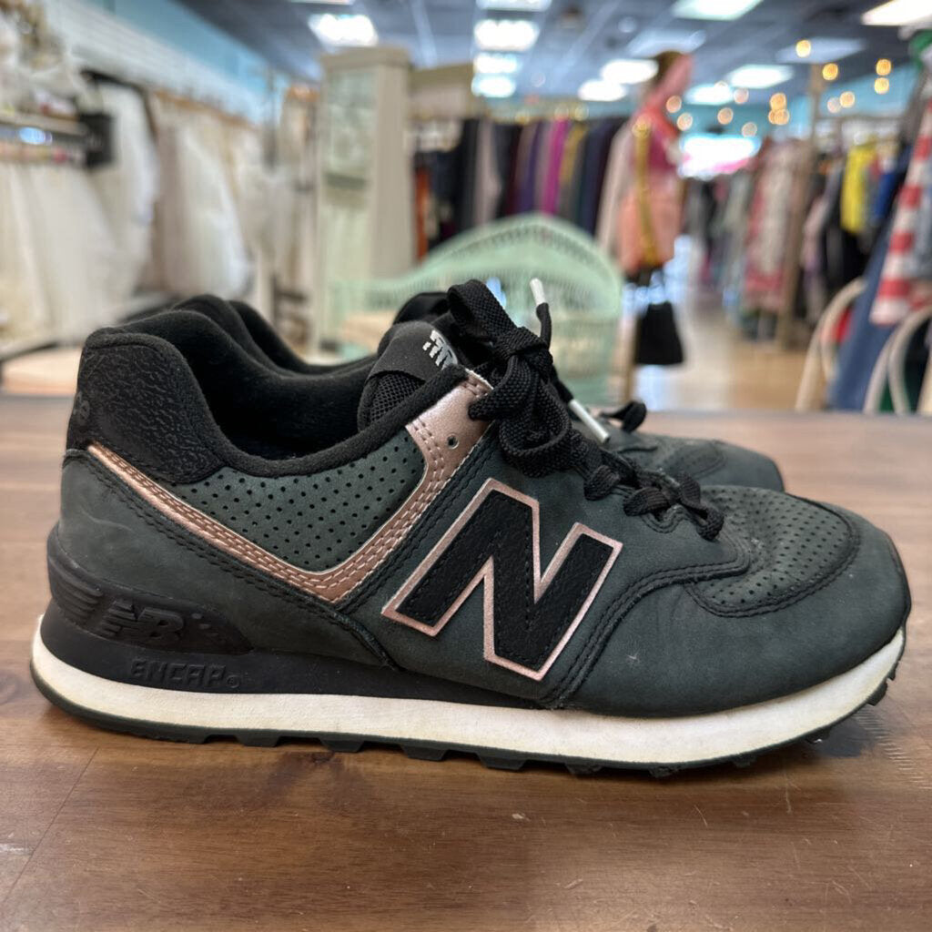 New Balance Black/ Pink 574 Sneakers 7