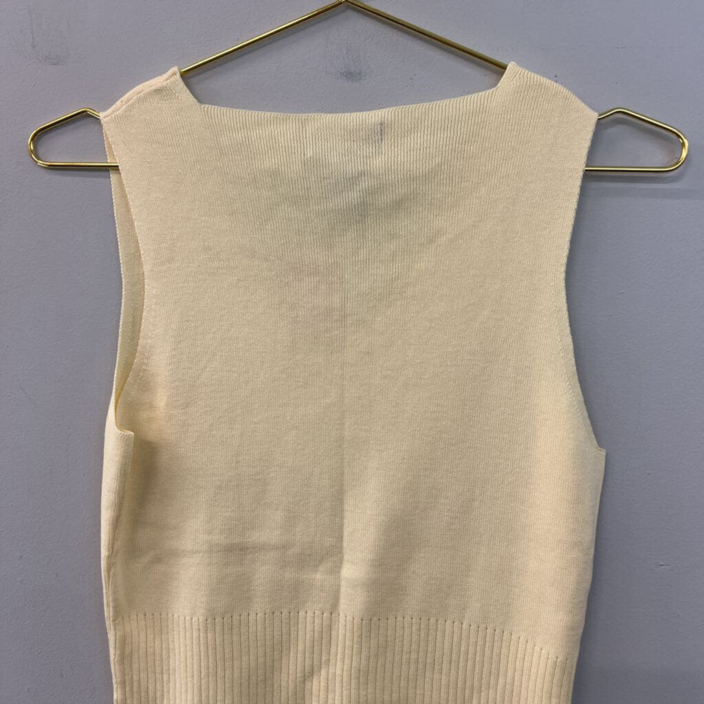 Splendor Yellow Knit Tank Top Small