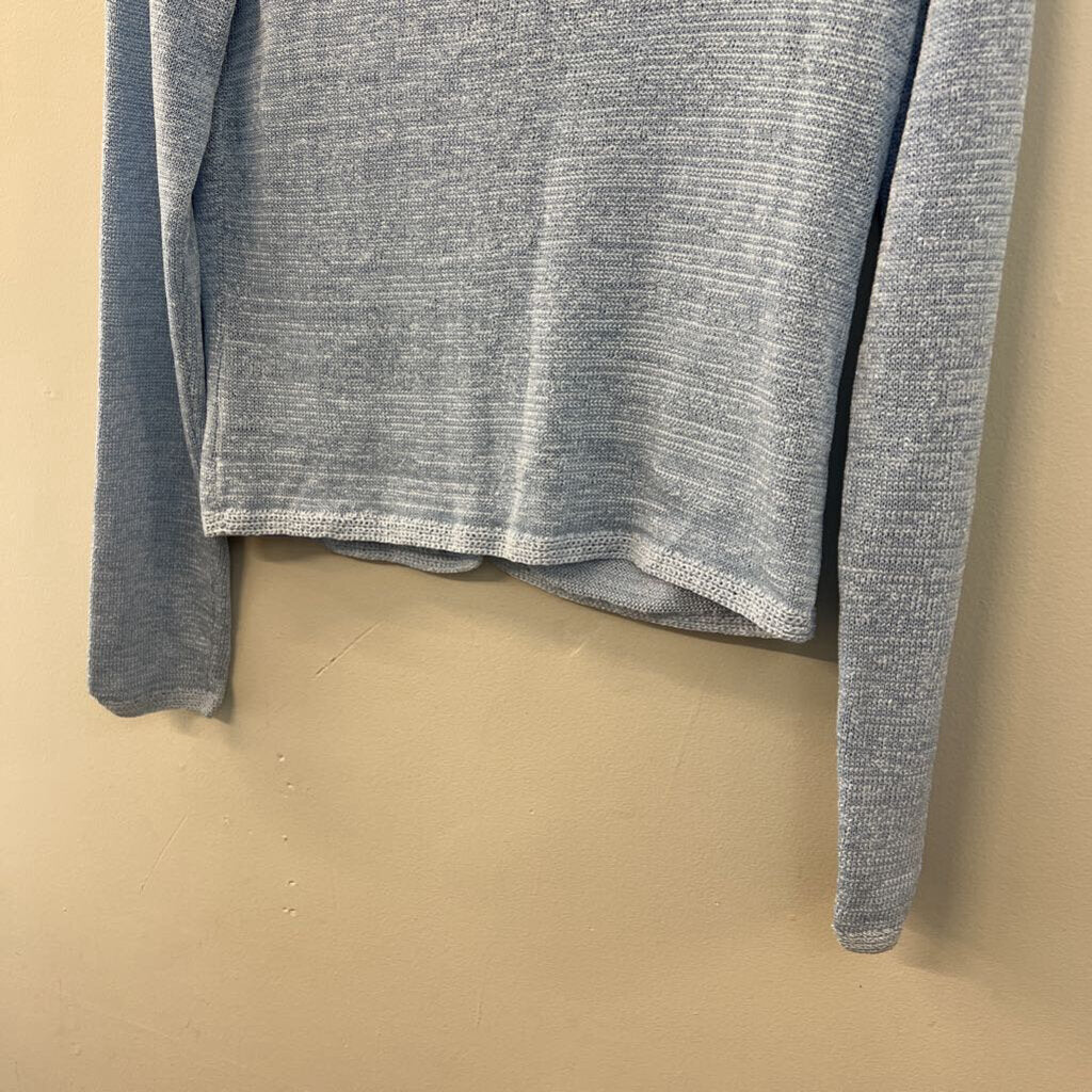 Carole Little Blue Knit Long Sleeve Button Front Cardigan Small