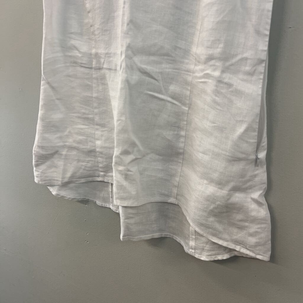Grace Elements White 100% Linen Tank Top Small