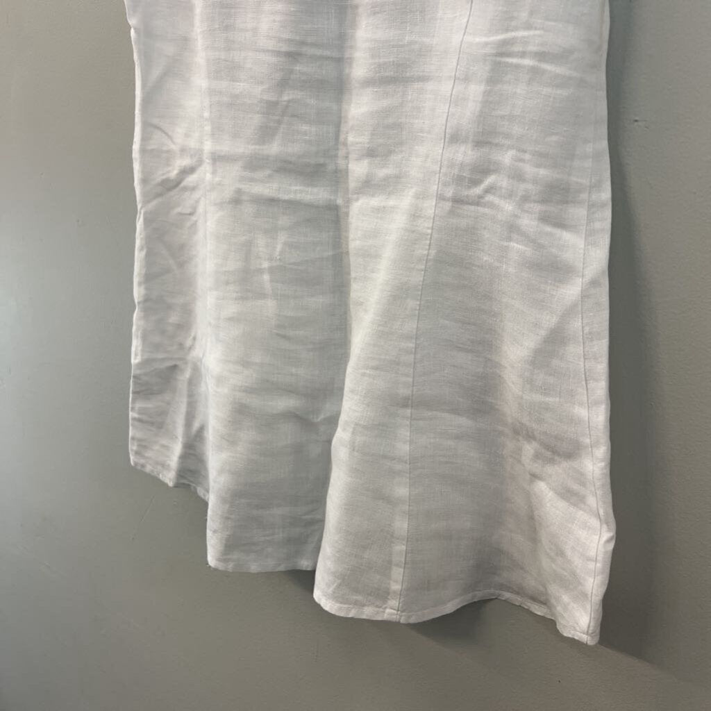 Grace Elements White 100% Linen Tank Top Small