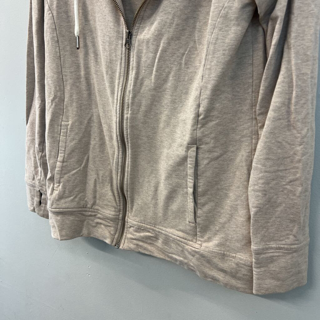 Pact Brown Long Sleeve Zip Up Hoodie Medium