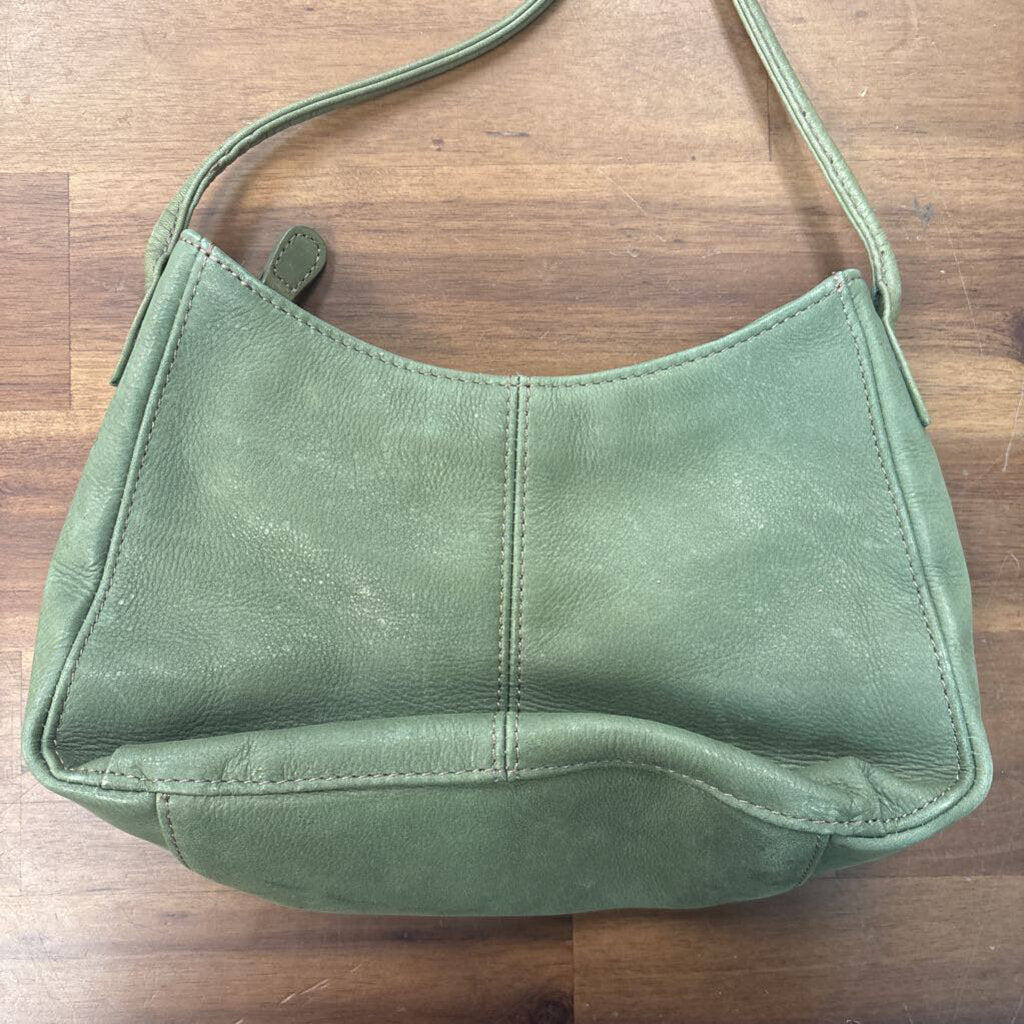 Fossil Green Leather Small Crossbody Purse