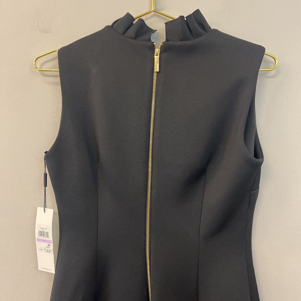 Calvin Klein Black Ruffle Neck Tank Dress 6