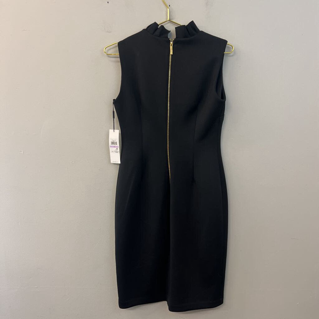 Calvin Klein Black Ruffle Neck Tank Dress 6
