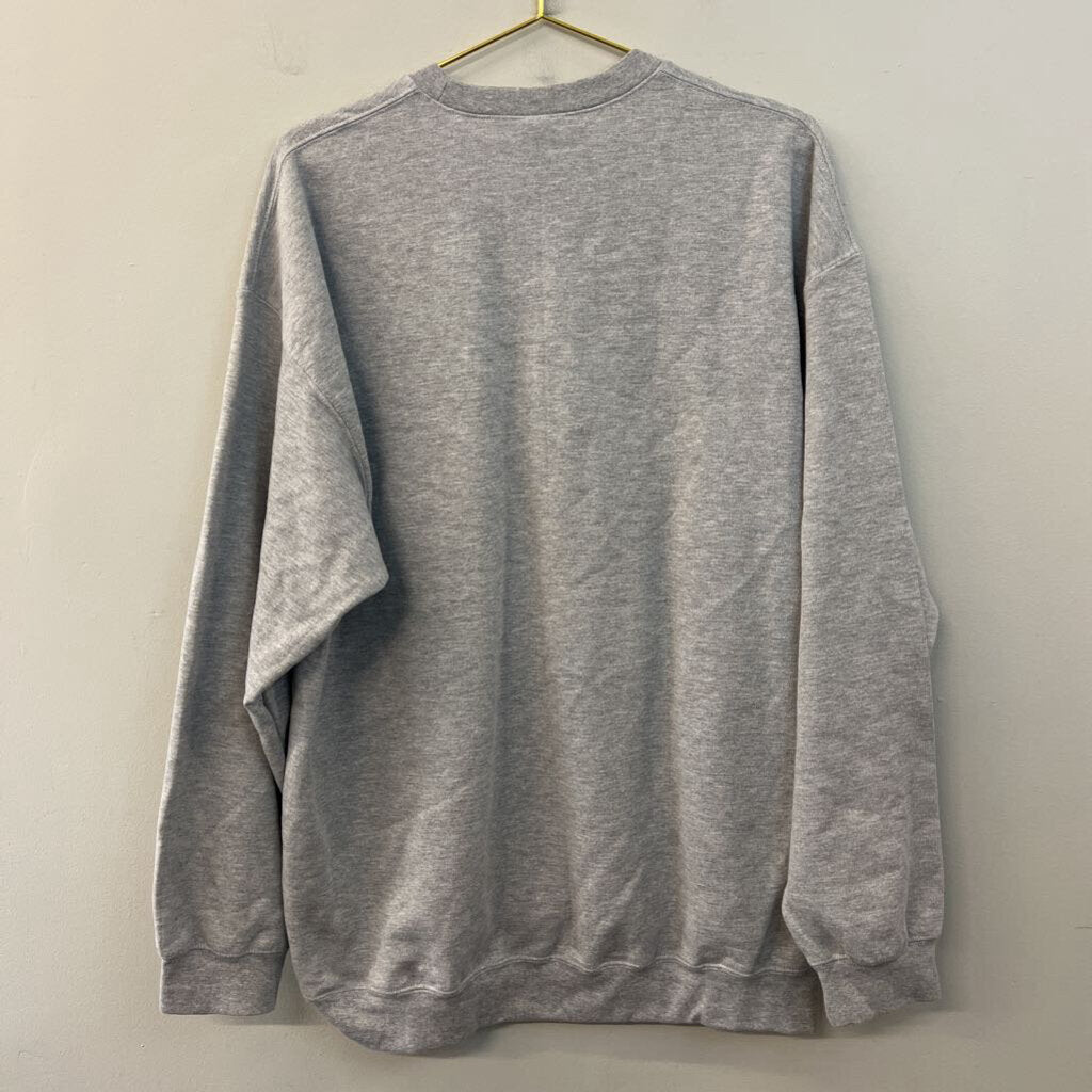 Gildan Grey/ Multi Looney Tunes Long Sleeve Graphic Pullover Extra Large