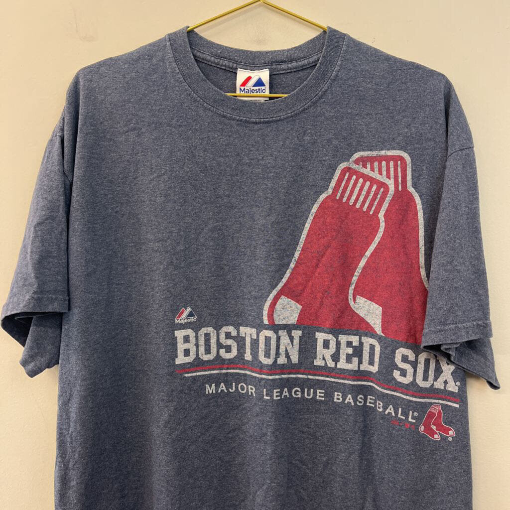 Majestic Blue Boston Red Sox Short Sleeve Graphic Tee Extra Large