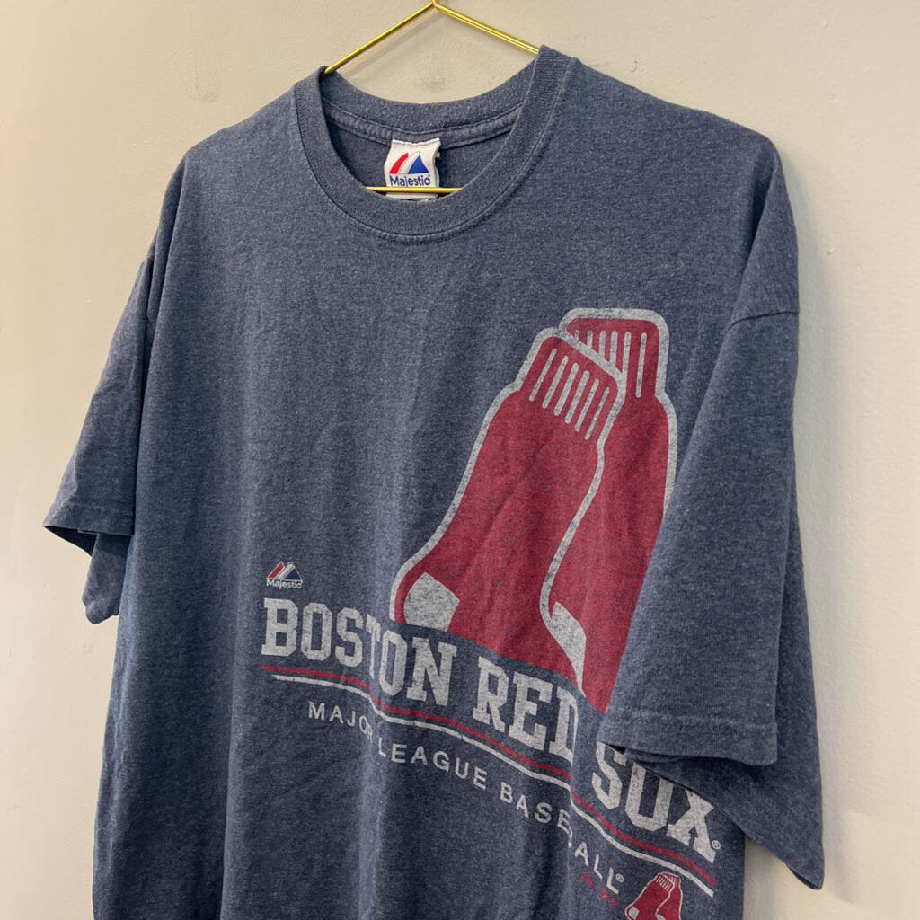 Majestic Blue Boston Red Sox Short Sleeve Graphic Tee Extra Large