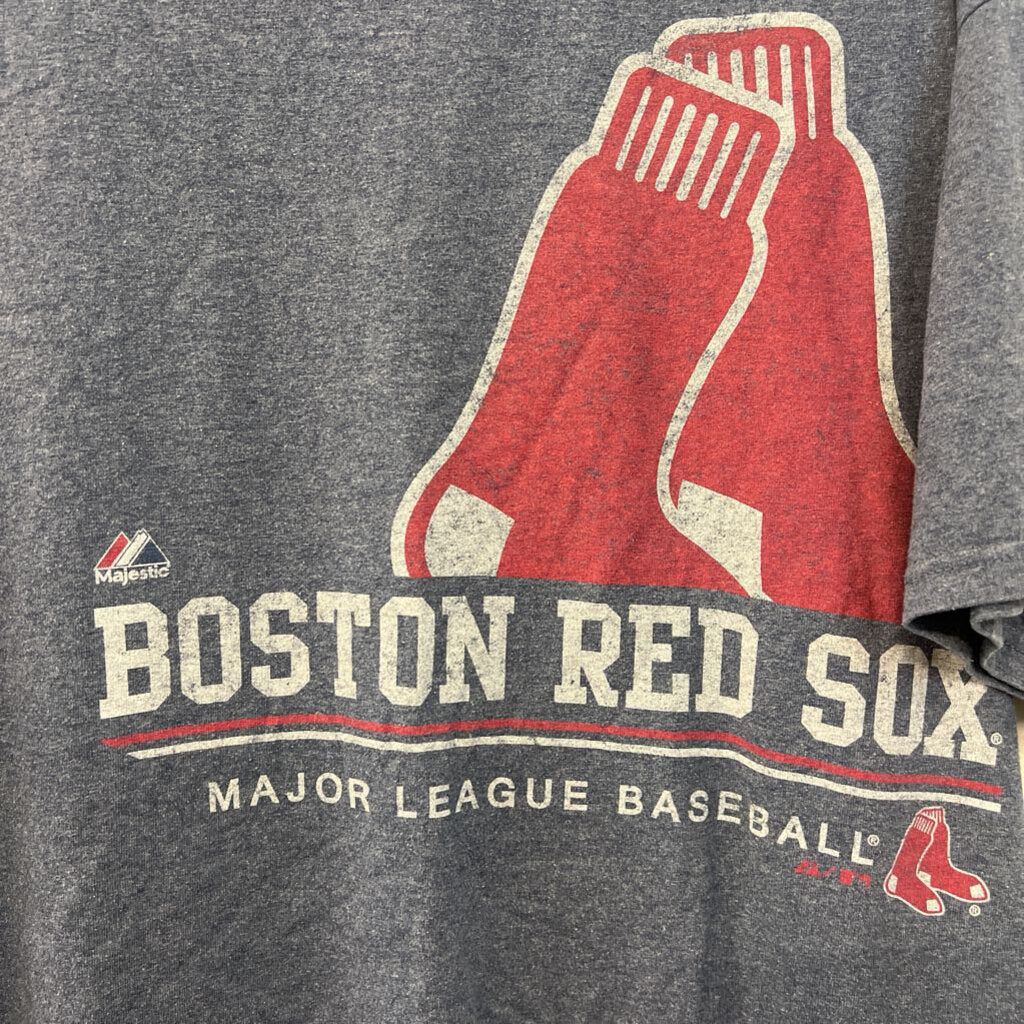 Majestic Blue Boston Red Sox Short Sleeve Graphic Tee Extra Large