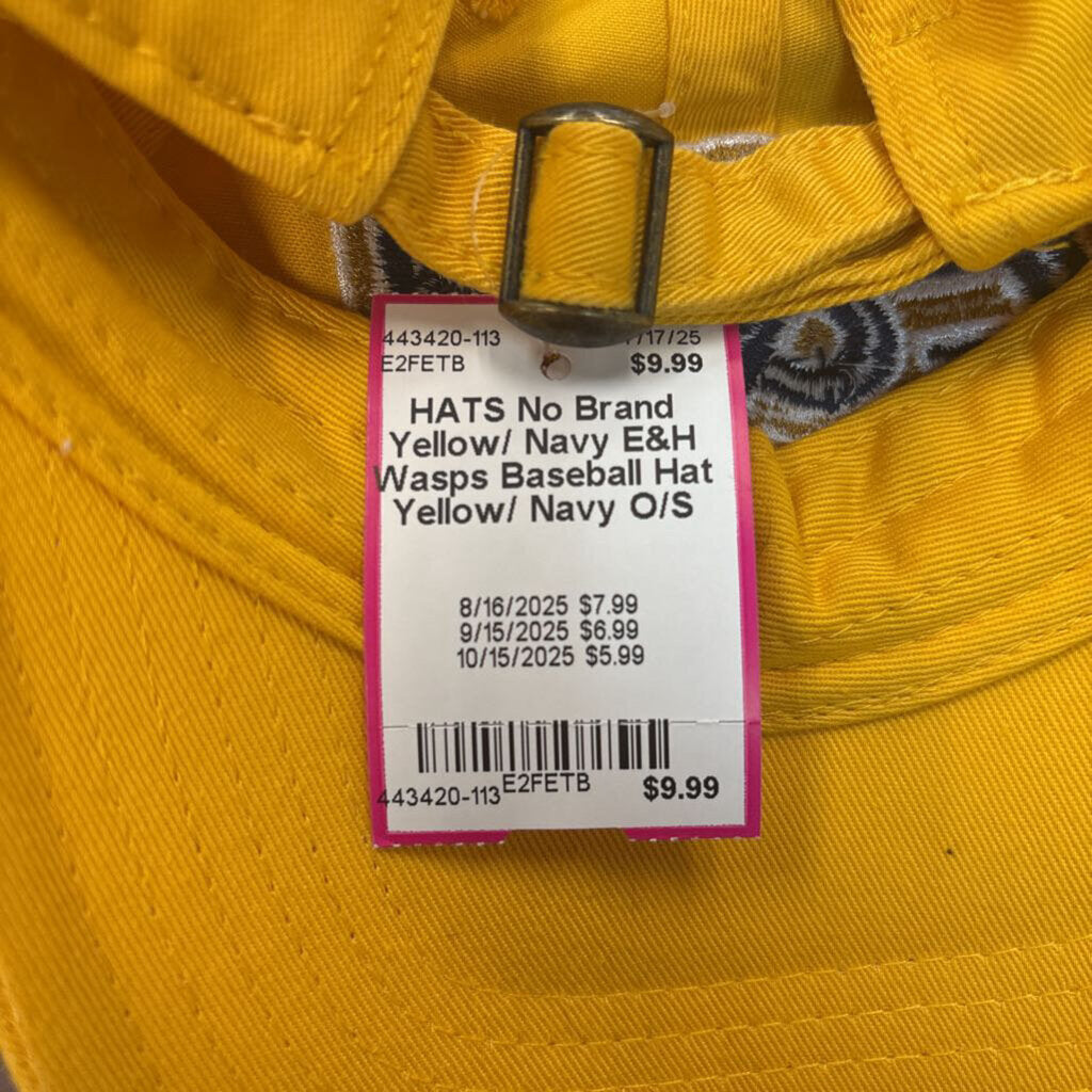 Yellow/ Navy E&H Wasps Baseball Hat
