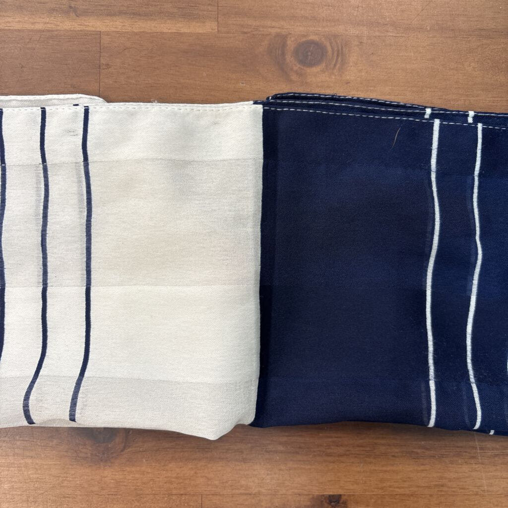 Baar and Beard White/ Navy Striped Scarf