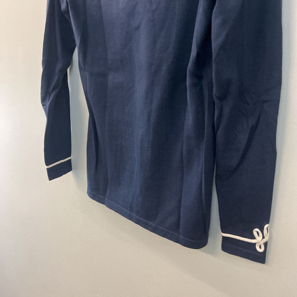 Vineyard Vines Navy/ White Detail Long Sleeve Top Extra Small