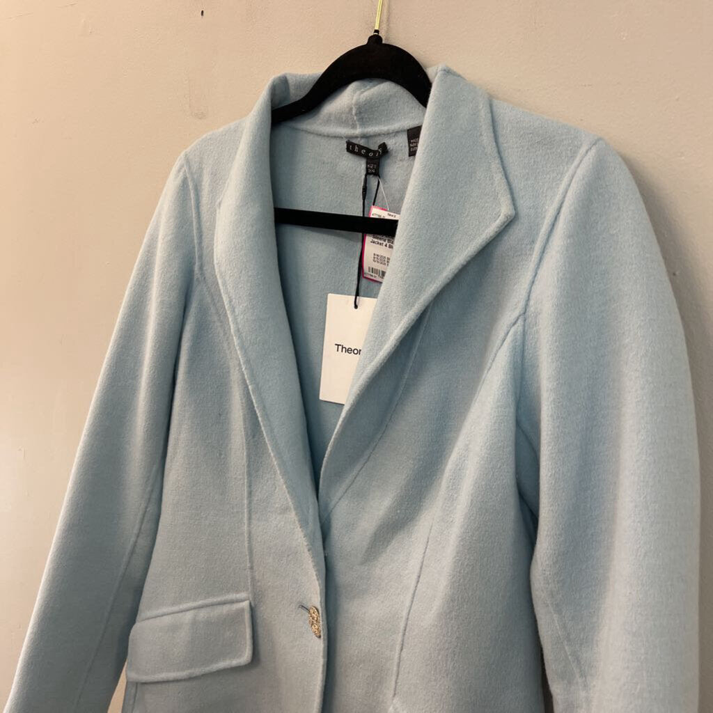 Theory Blue Soft Sileena Blazer Jacket 4