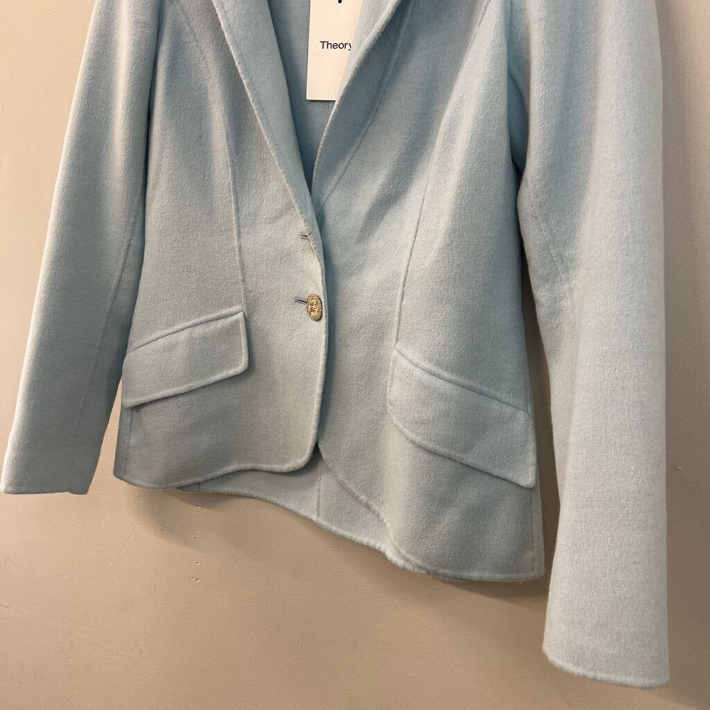 Theory Blue Soft Sileena Blazer Jacket 4