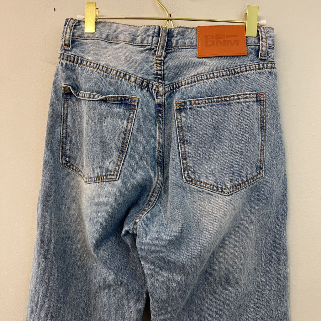 Princess Polly Light Wash Distressed Mom Jeans 0