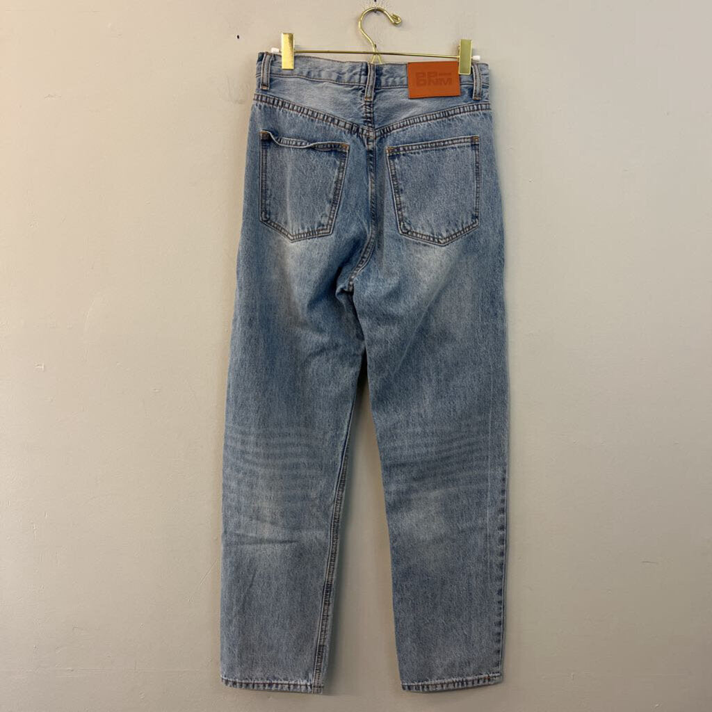 Princess Polly Light Wash Distressed Mom Jeans 0