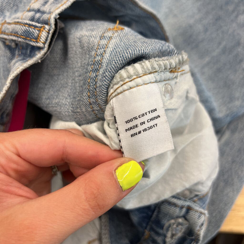 Princess Polly Light Wash Distressed Mom Jeans 0