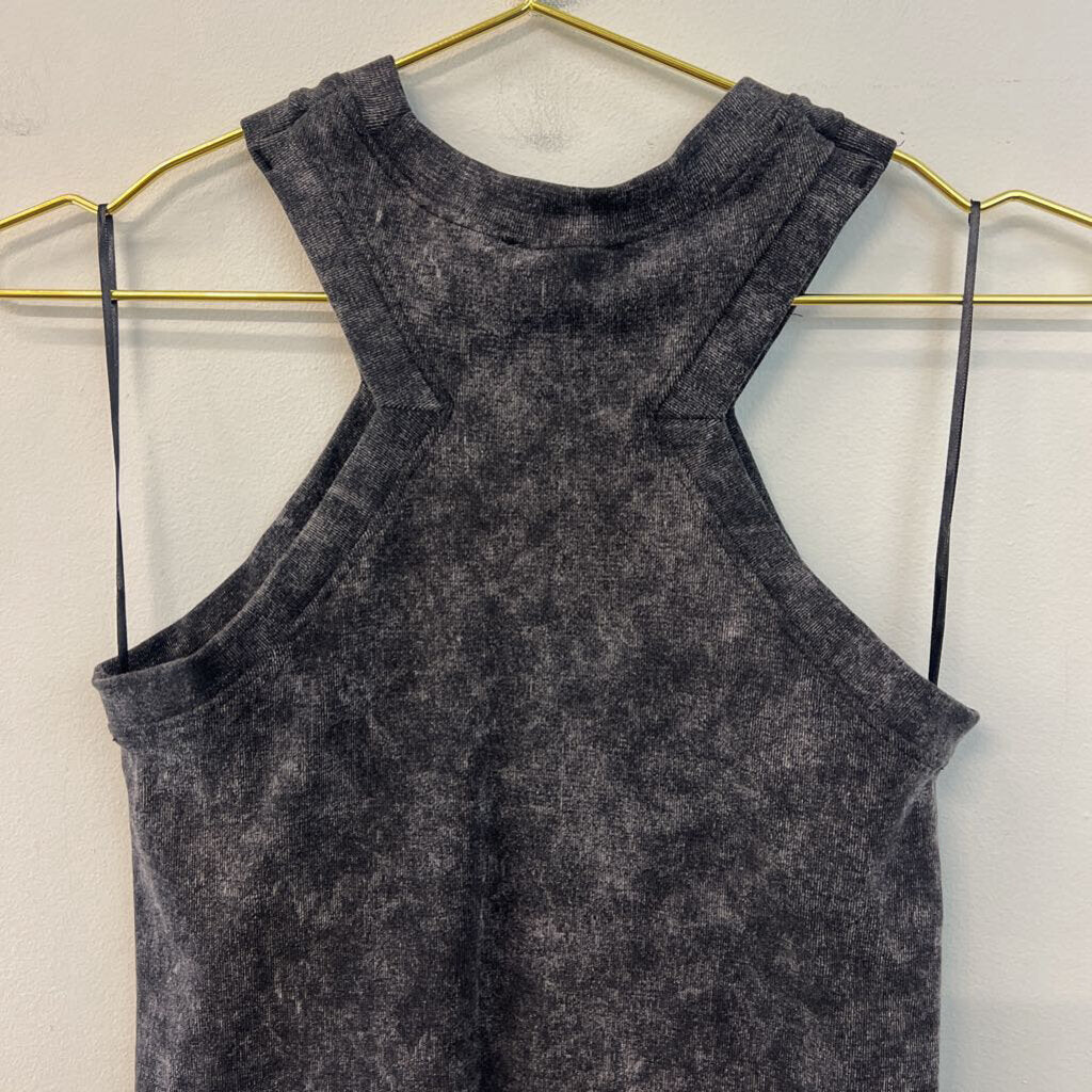 Sincerely Jules Grey High Neck Cropped Tank Top Medium/ Large