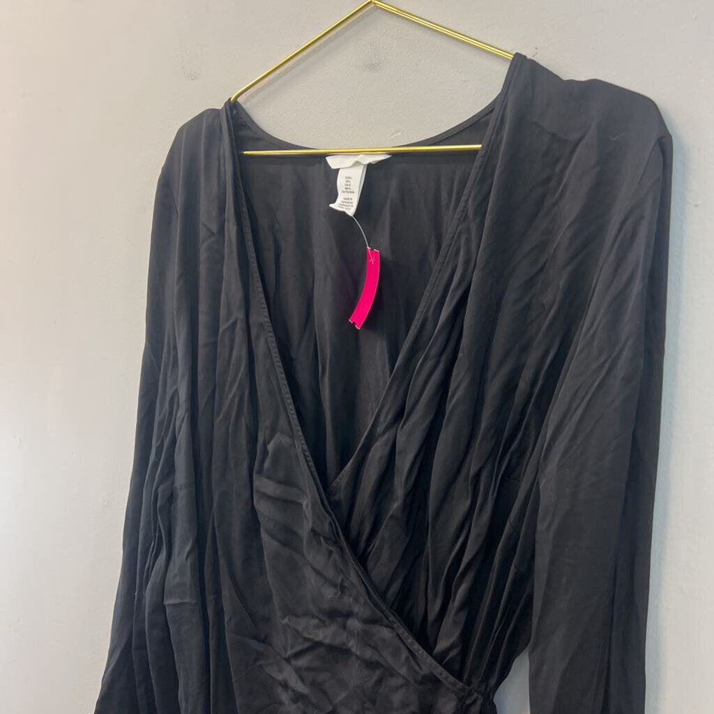 H&M Black Long Sleeve Dress Large