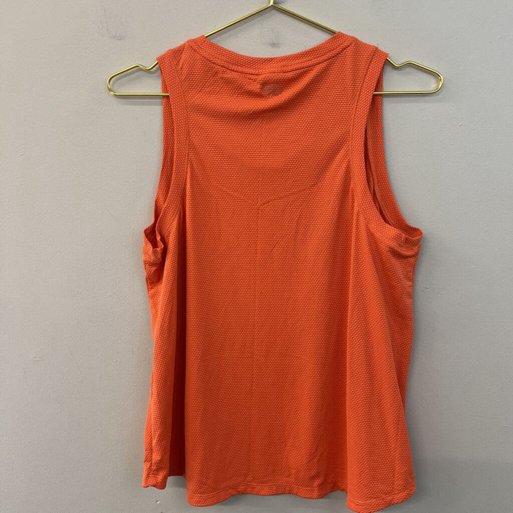 Calia Orange Textured Athletic Tank Top Large