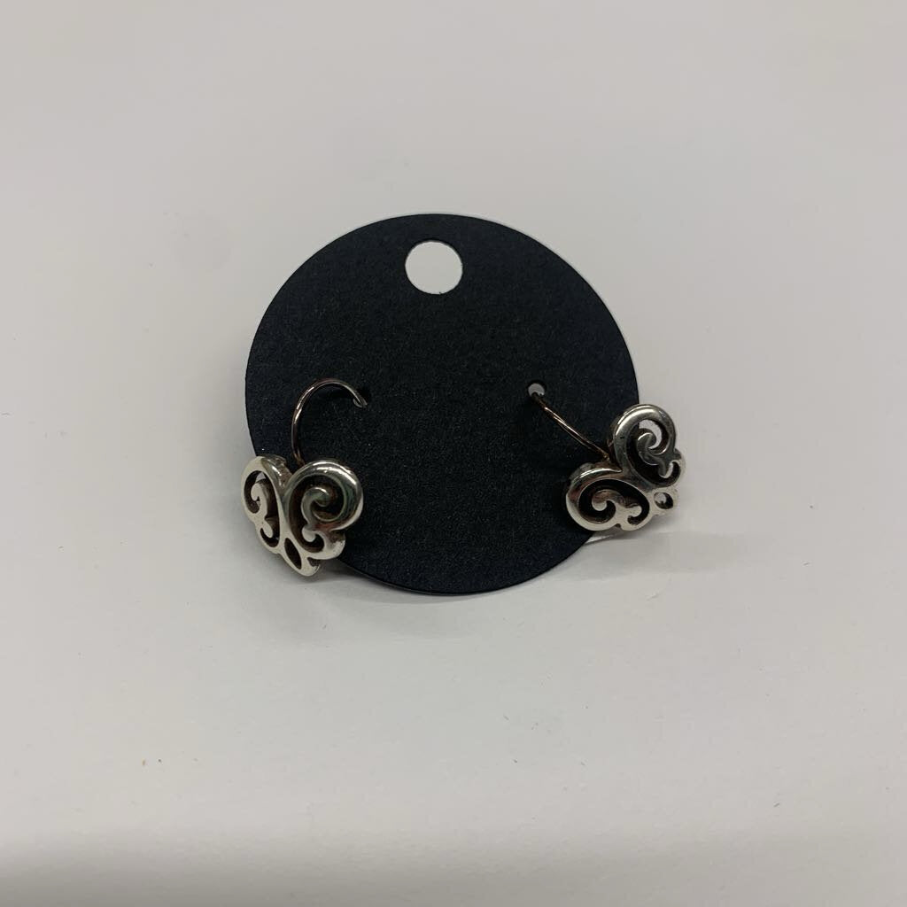 Brighton Silver Filigree Heart Earrings