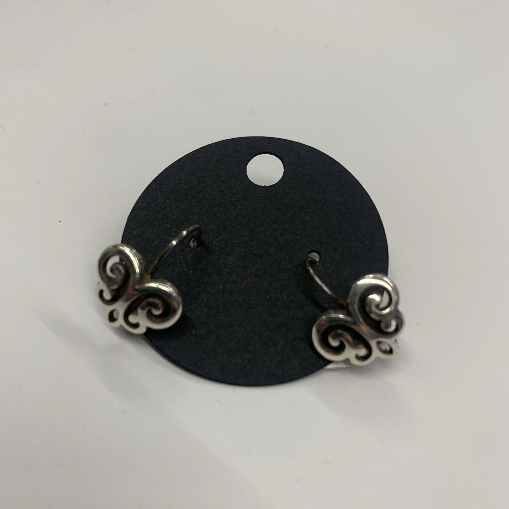 Brighton Silver Filigree Heart Earrings