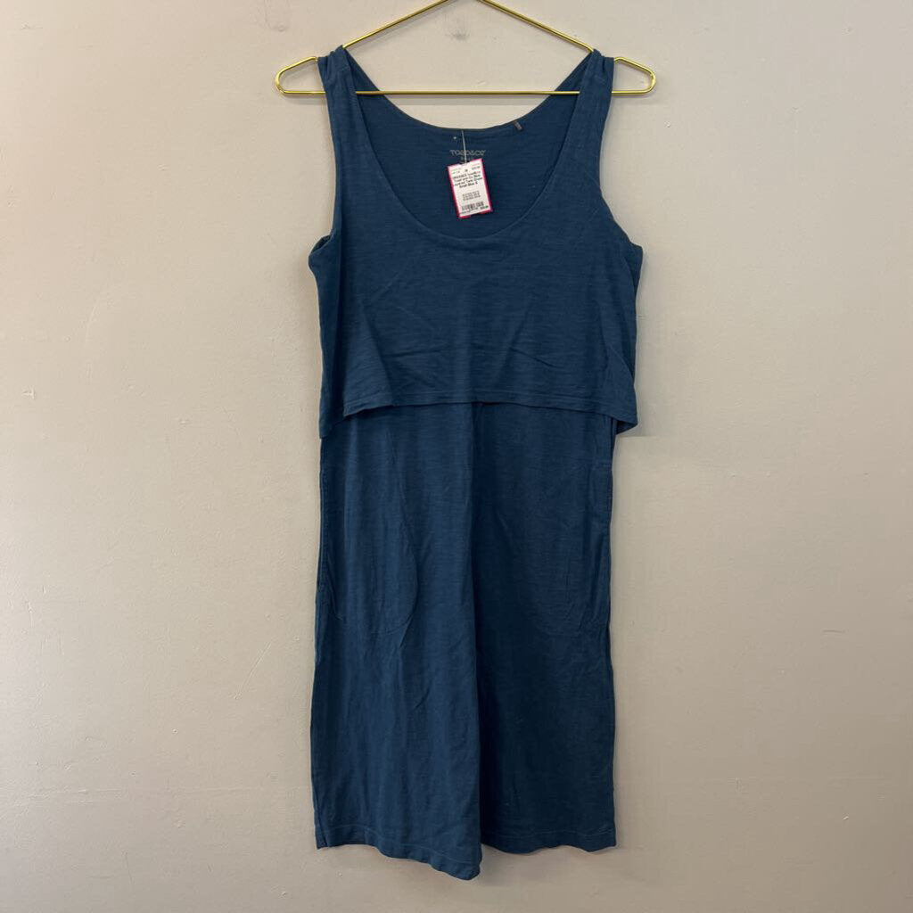Toad and Co Blue Layered Tank Dress Small