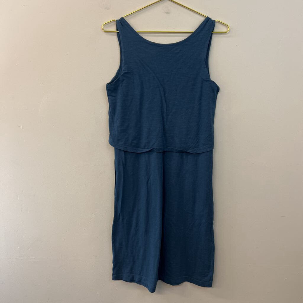 Toad and Co Blue Layered Tank Dress Small