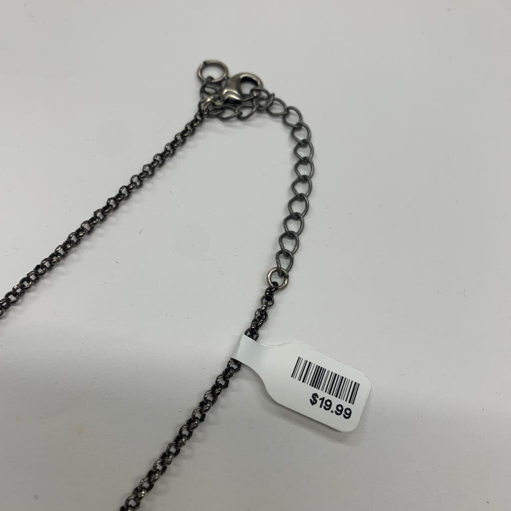 Pink/ Rhinestone Pendant Necklace