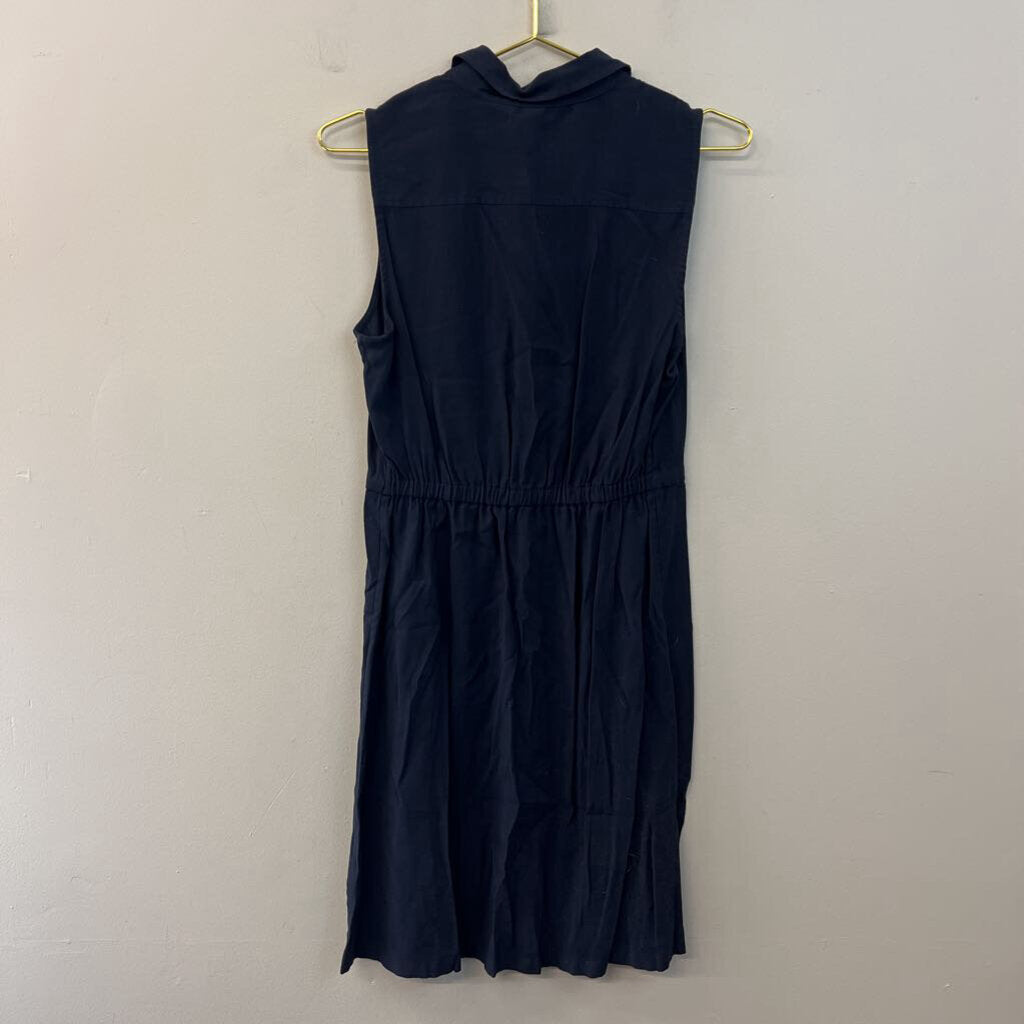 H&M Navy Button Down Tank Dress 6