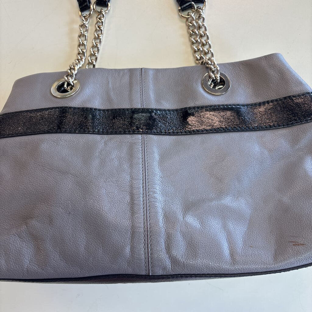 Kate Spade Grey/ Black Leather Bow Purse