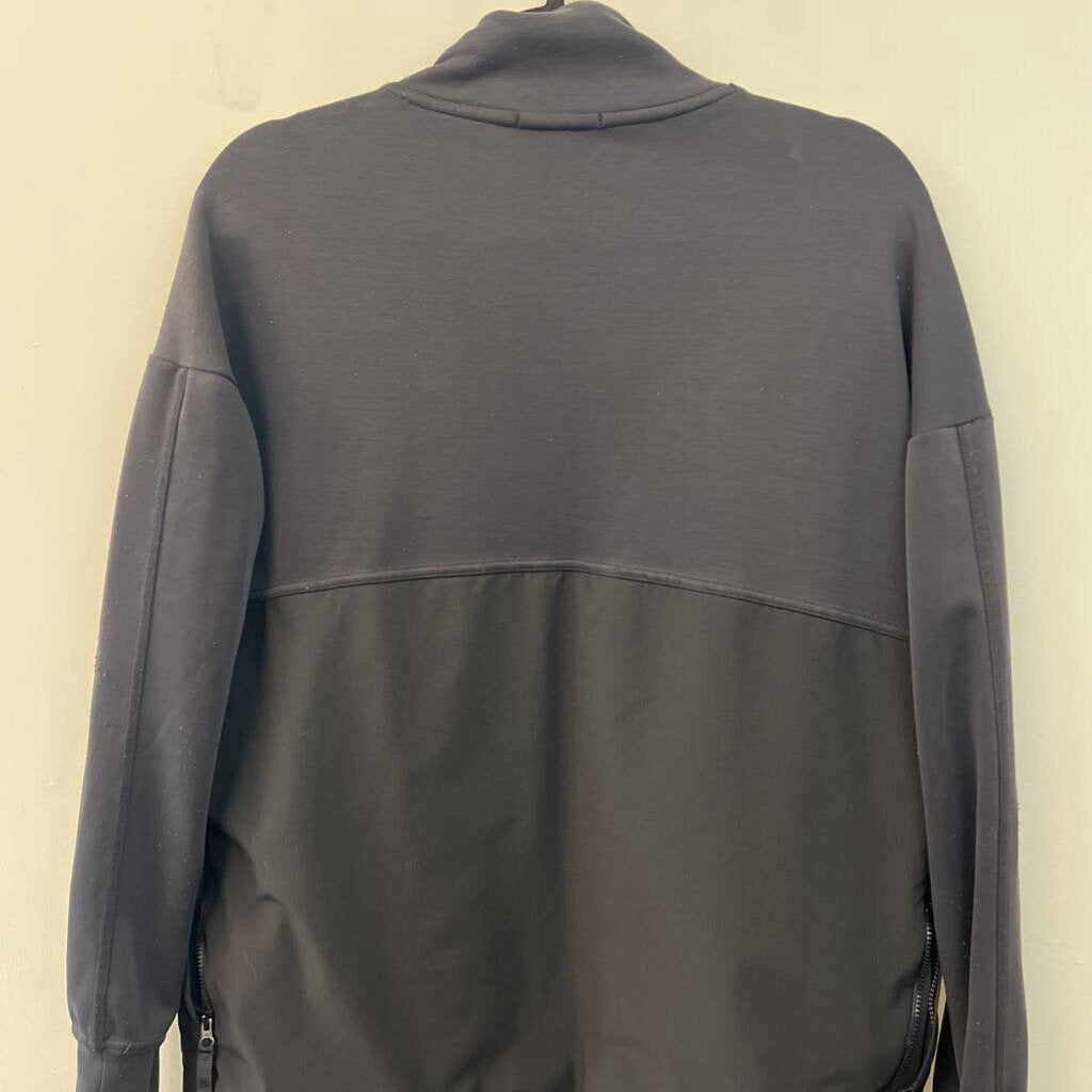 FLX Black Long Sleeve Long Open Front Athletic Jacket Extra Small