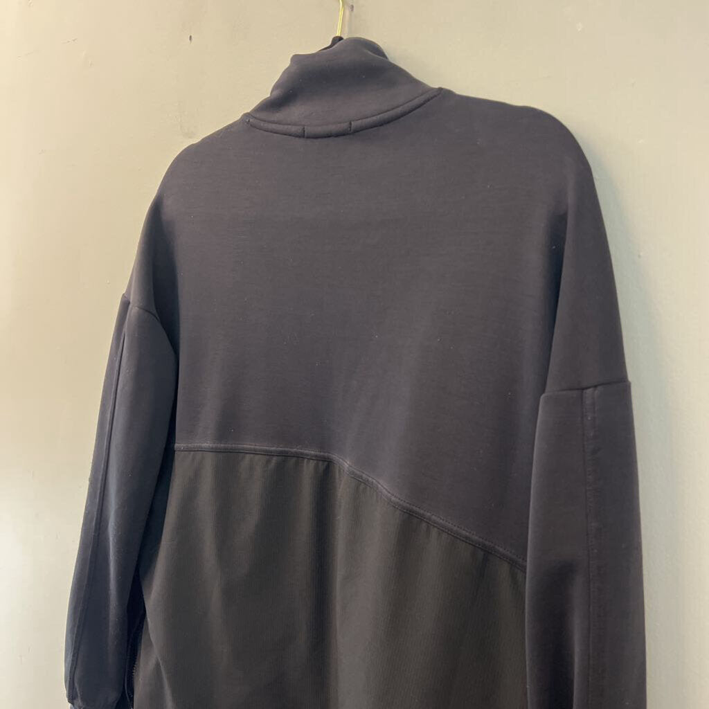 FLX Black Long Sleeve Long Open Front Athletic Jacket Extra Small