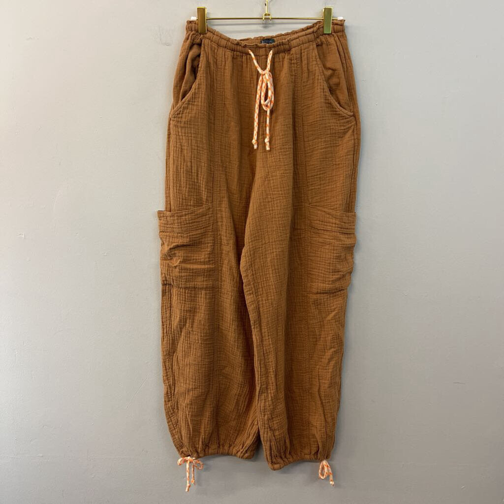Wild Fable Brown Textured High Waisted Wide Leg Pants Extra Small