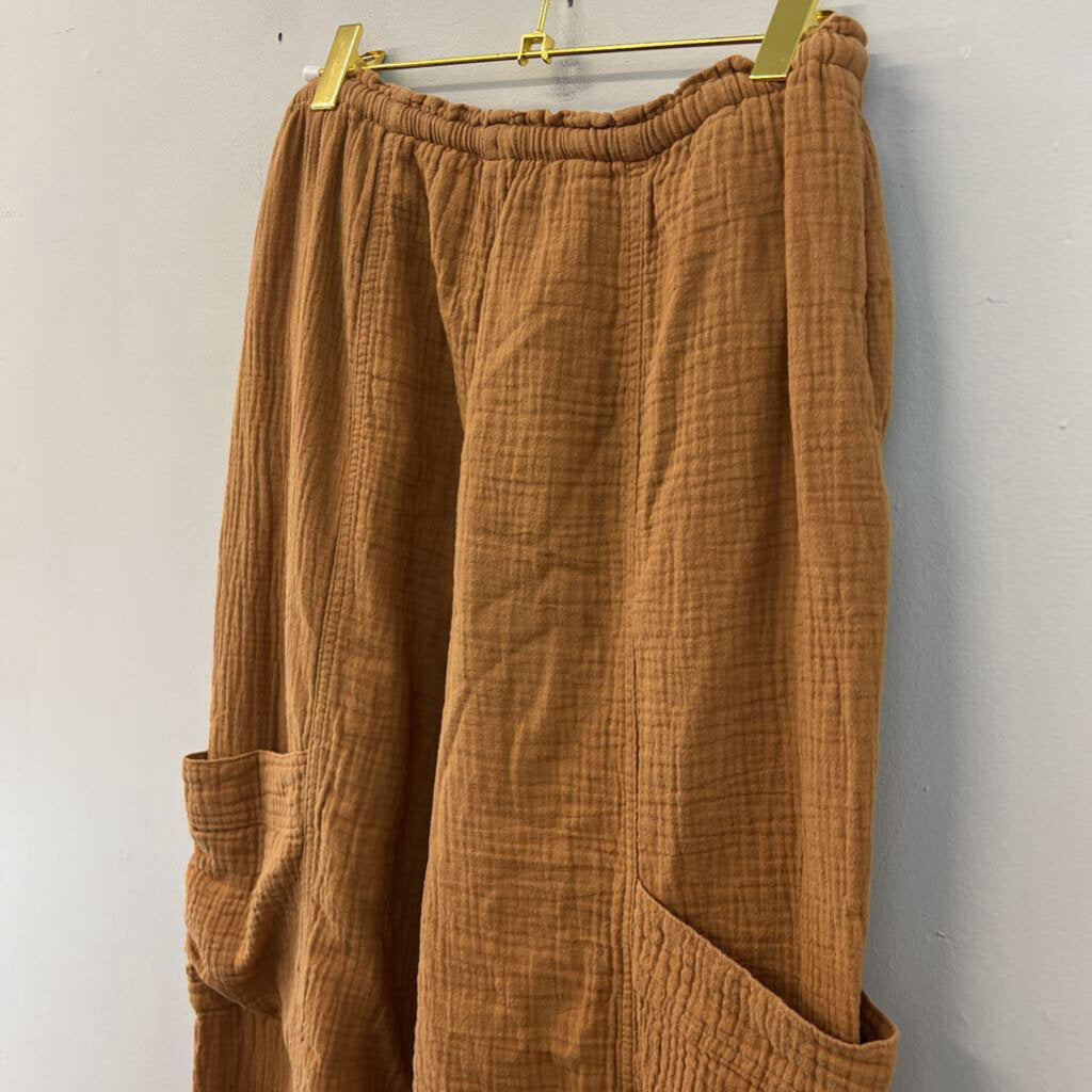 Wild Fable Brown Textured High Waisted Wide Leg Pants Extra Small