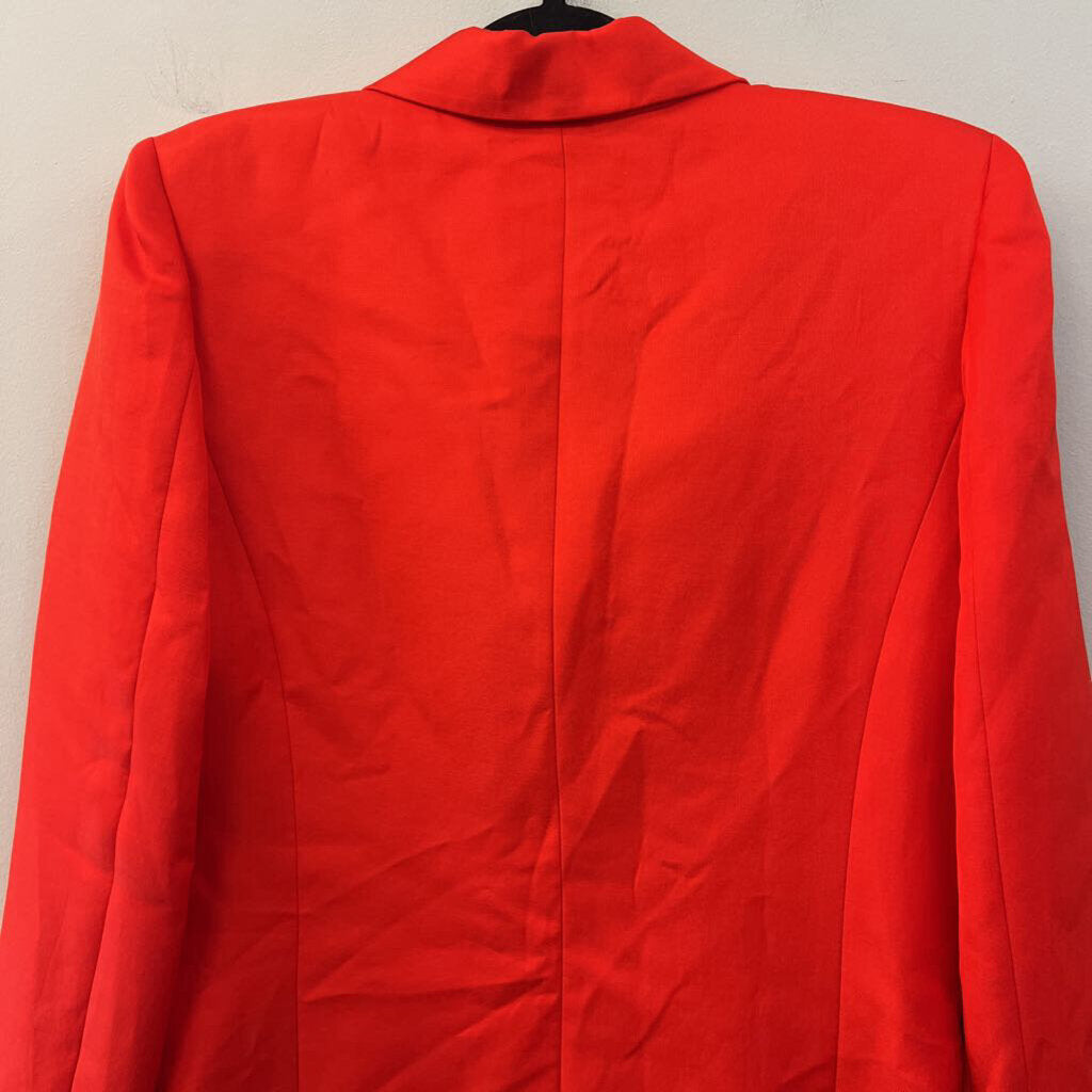Milly Red Double Breasted Blazer Jacket 8