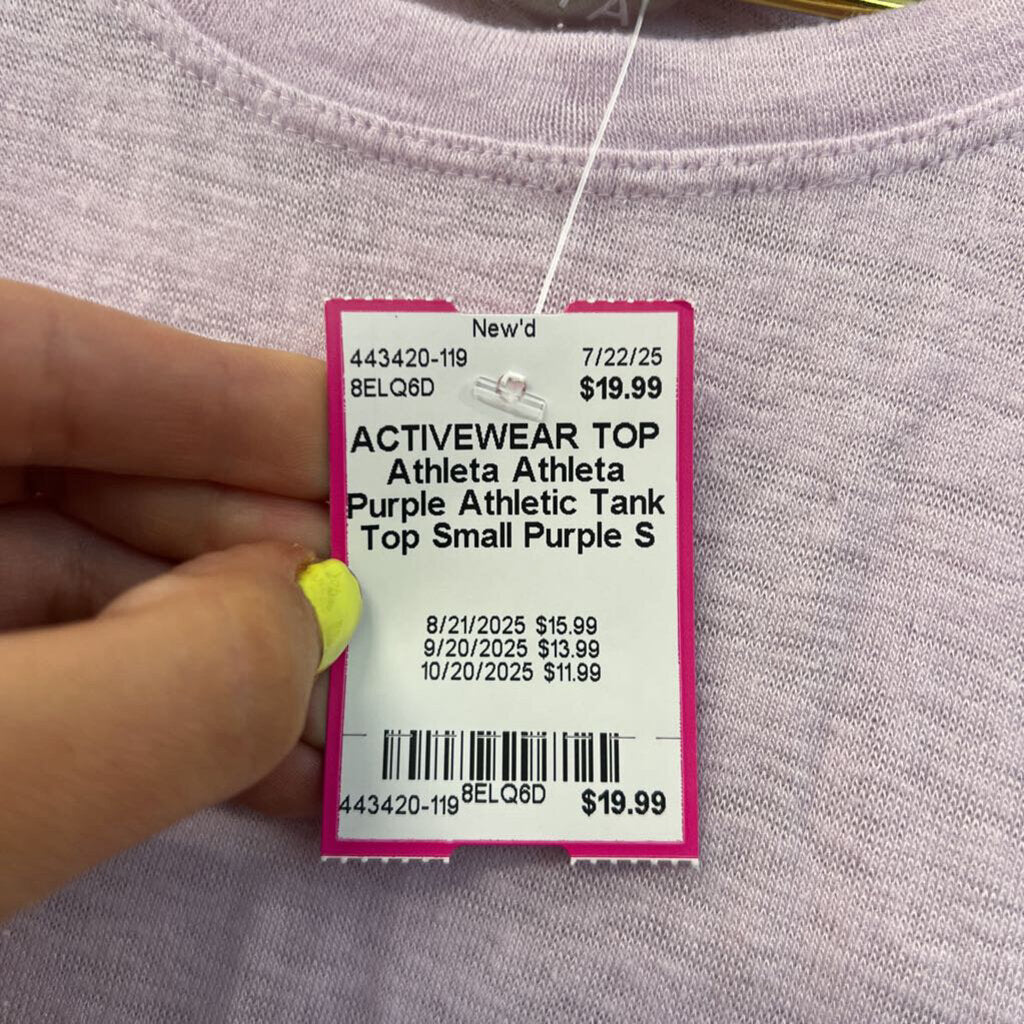 Athleta Purple Athletic Tank Top Small