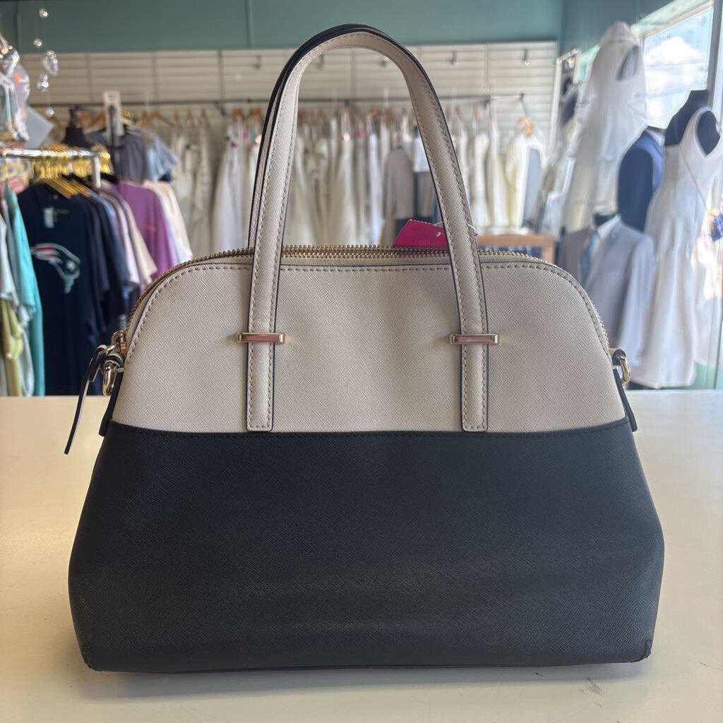 Kate Spade Beige/ Black Leather Color Block Purse