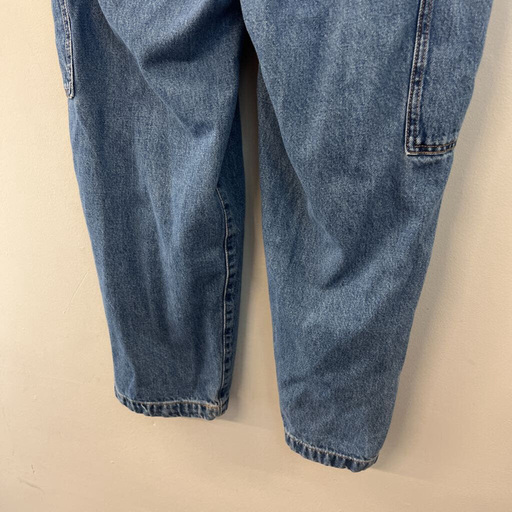 H&M Medium Wash Baggy Fit Cargo Jeans 28