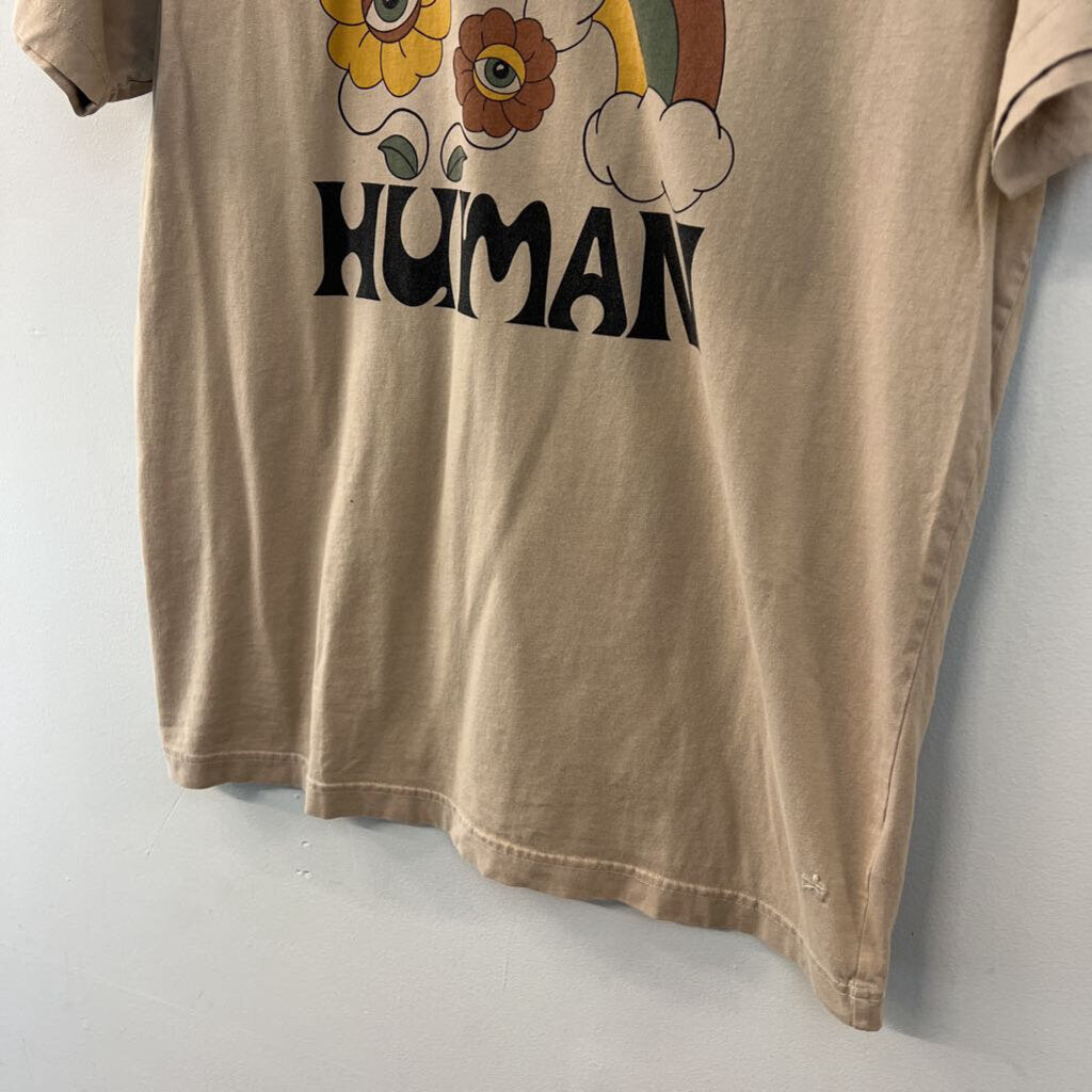 Known Supply Brown/ Multi Only Human Short Sleeve Graphic Tee Large