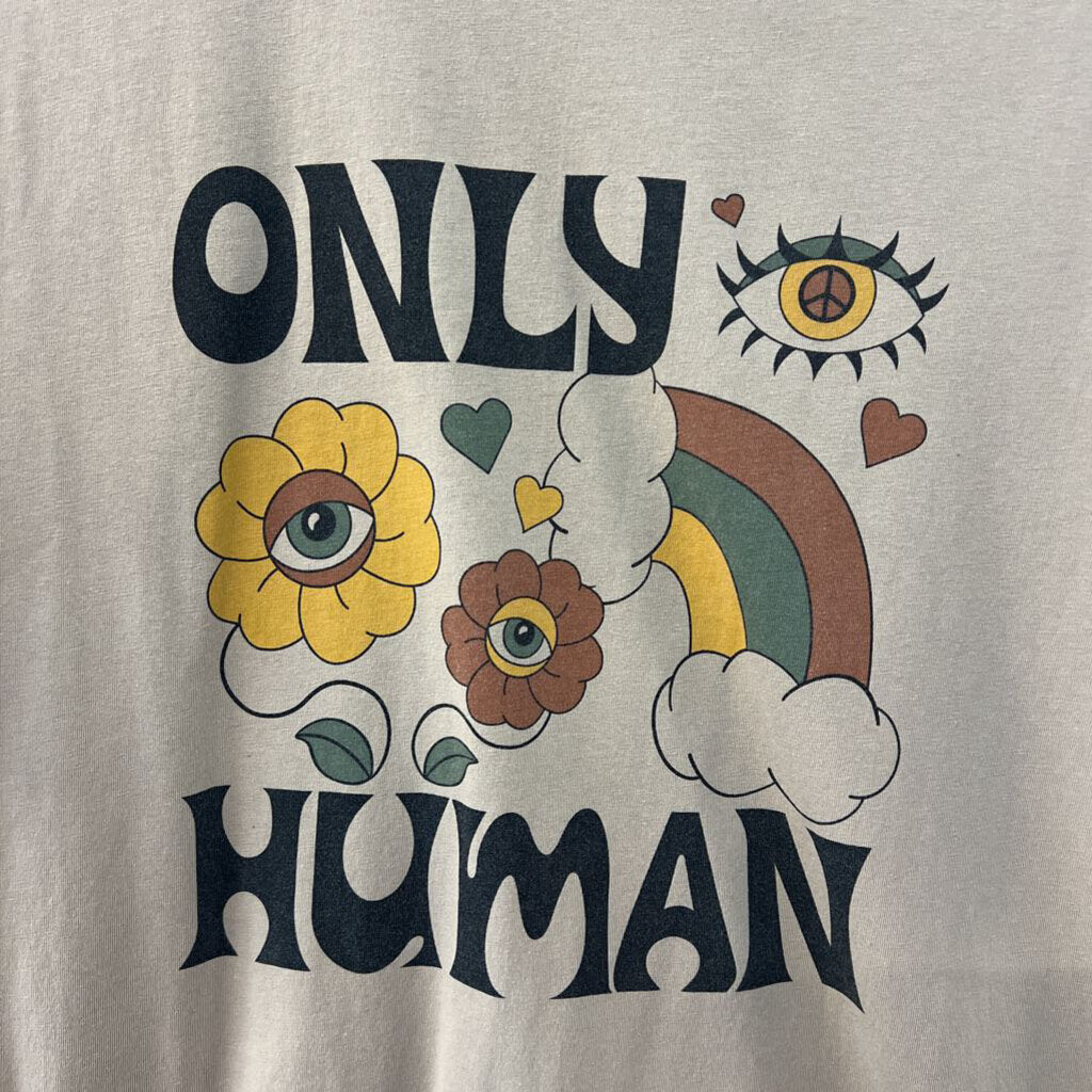 Known Supply Brown/ Multi Only Human Short Sleeve Graphic Tee Large