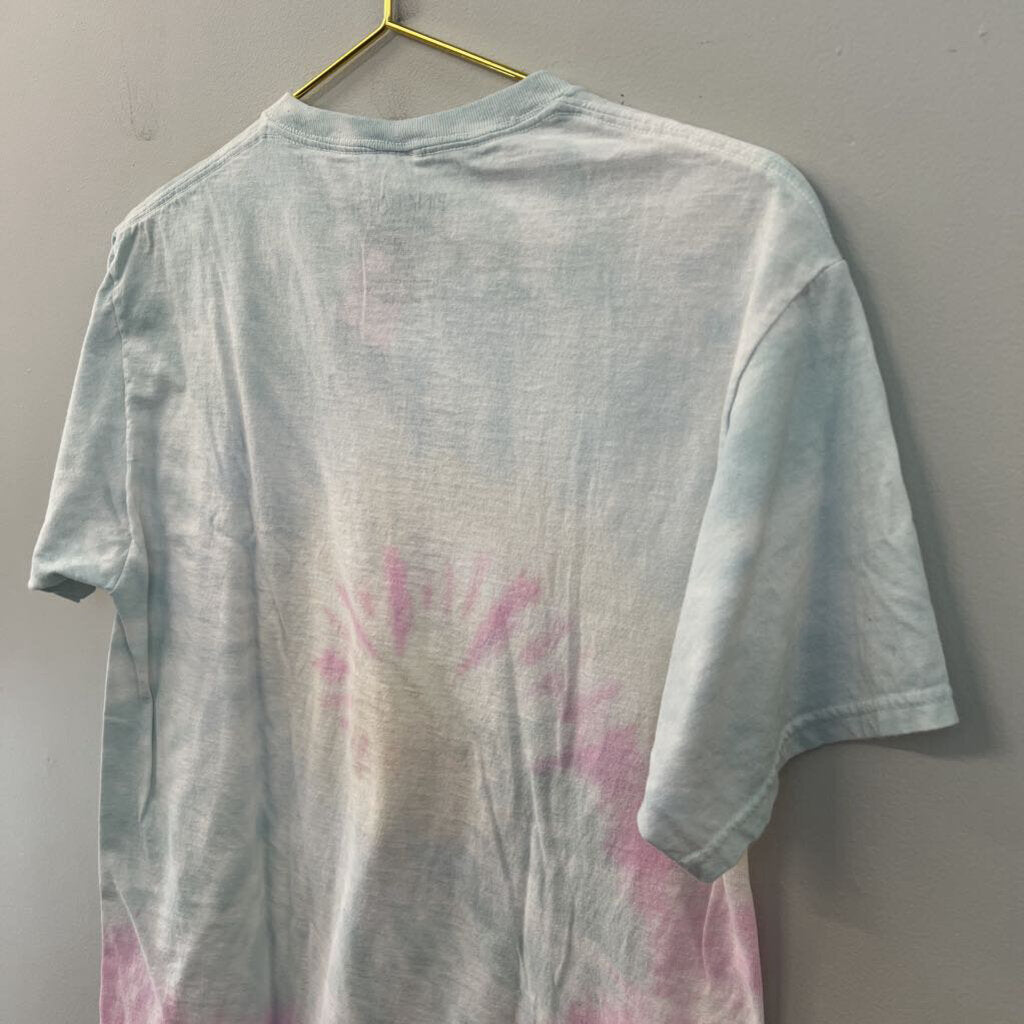 Pink Floyd Blue/ Pink Tie Dye Short Sleeve Graphic Tee Medium