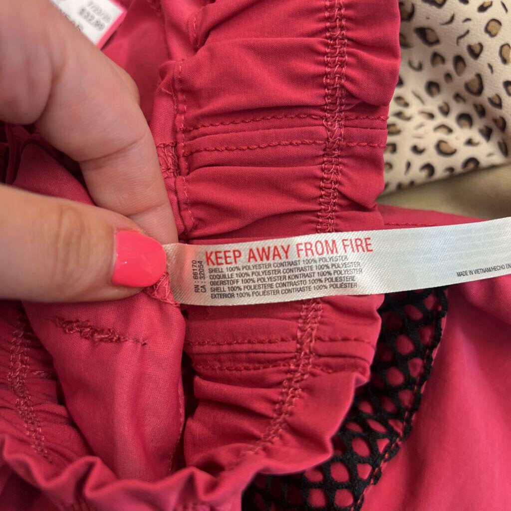 FP Movement Red/ Black Adventure Shorts Extra Small