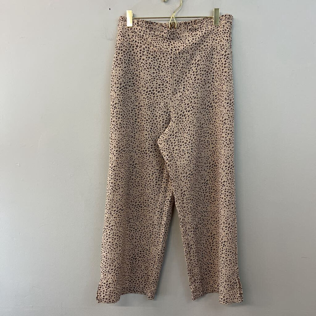 Sanctuary Brown Leopard Print Wide Leg Pull On Pants Small